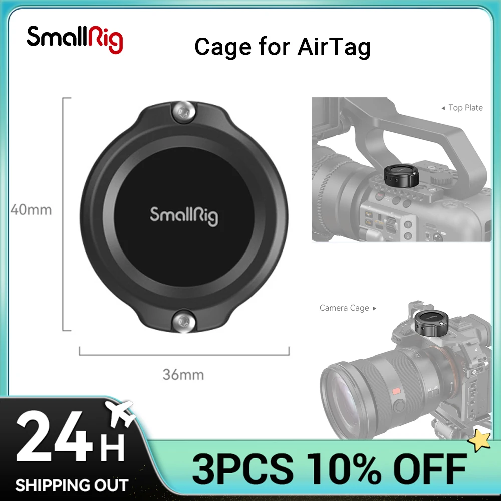 Титуляр SmallRig за AirTag Универсален начин за закрепване на AirTag на камерата за проследяване на устройства с максимална дължина на пистата, на 100 м MD4149 Изображение 0