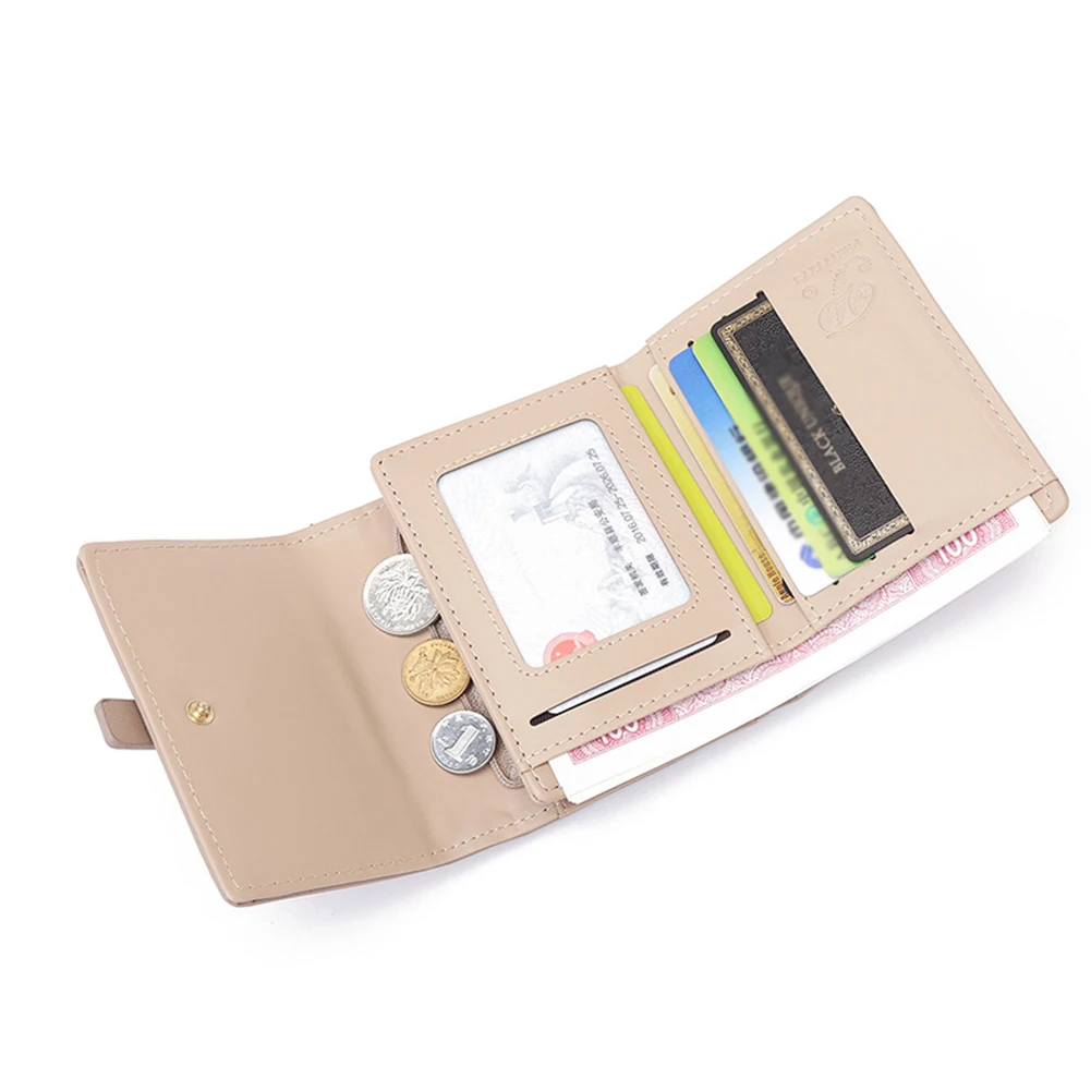 Трислоен обикновен портфейл с катарама, Многофункционален лек портфейл за съхранение на парични карти Изображение 3