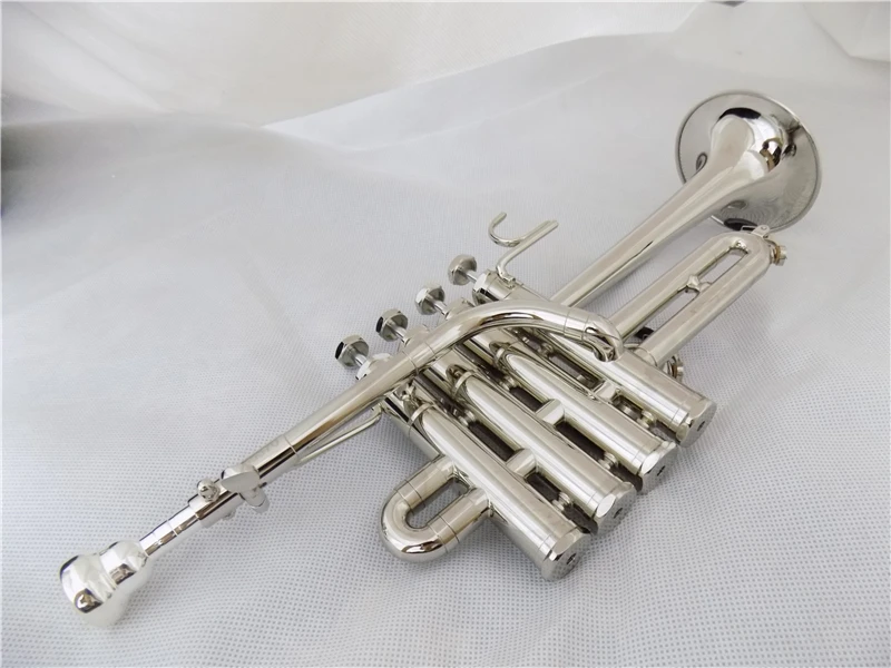 Тръбите на Професионални музикални инструменти за тръби Bb тръби с мундштуком и корпус със сребърно покритие Trompete Изображение 1