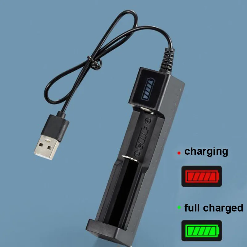 Универсален 1 слот порт 18650 26650 14500 Литиево-йонна батерия 3,7 В, зарядно устройство, USB 5-адаптер за батерии Изображение 0