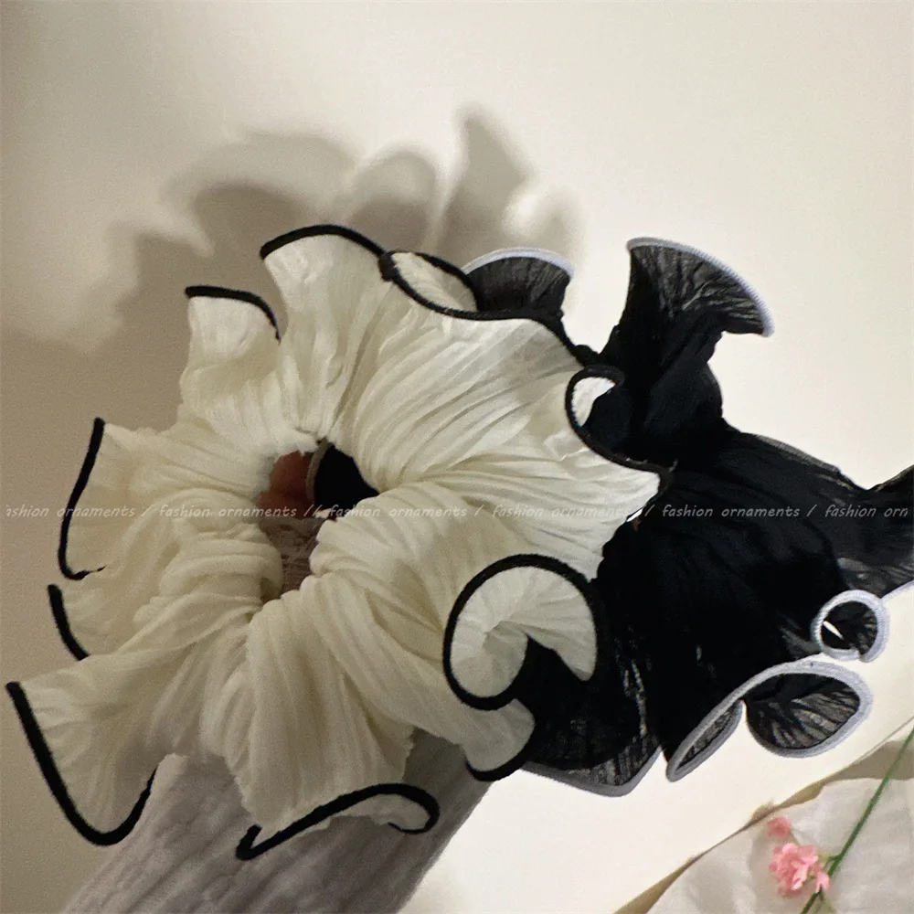 Френска Благородна Разумна ластикът за коса Кръг от дебелото черво, навързани в опашката, кръг за коса, аксесоари за коса, шапки за жени, дъвка за коса Изображение 2