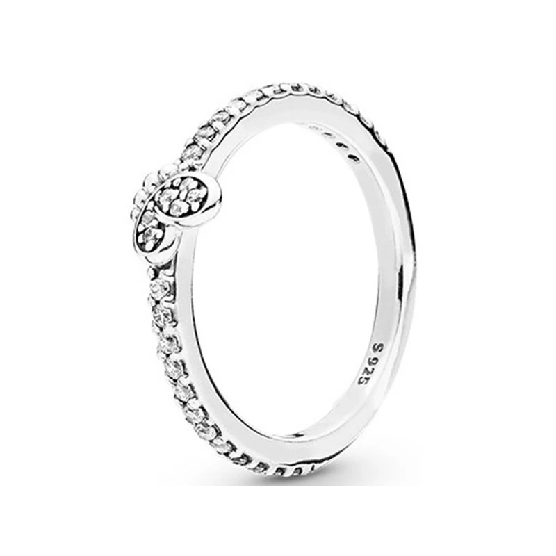Хит на продажбите, очарователно пръстен от сребро 925 проба, оригинално прост пръстен от серията 