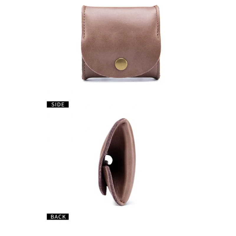 Чанта за монети и интериор в японски стил от телешка кожа, мини чанта за слушалки, портфейл за монети от спилка Изображение 3