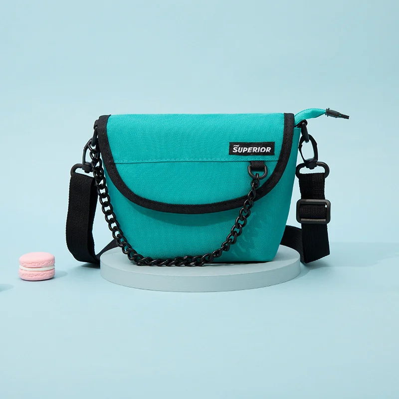 Чанта-месинджър през рамо 2023 Дамски найлон однотонная модна верига, малка чанта-месинджър, чанта през рамо за жени Изображение 3