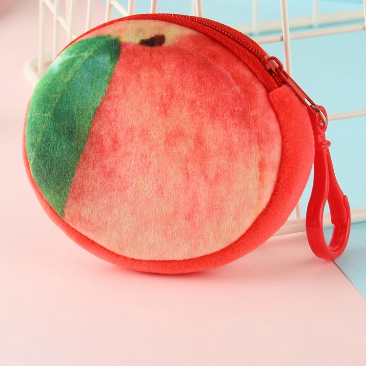Чантата Fruit zero чантата си за момиченце, ябълка, диня, ягоди, тиква, портфейл, USB-верига, чанта за монети, празничен подарък пакет Изображение 0