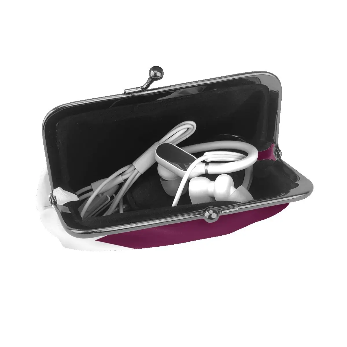 Червено-бял мини-портфейл, чанта за дреболии, чанта, голяма пазарска чанта, за пари, ключове, слушалки, чанта за съхранение Изображение 3