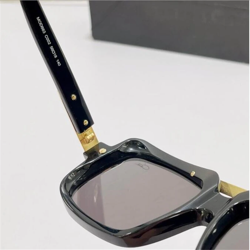 Черни ацетатные квадратни слънчеви очила мъжки Красиви модни маркови слънчеви очила за жени Луксозен сенника огледало Изображение 4